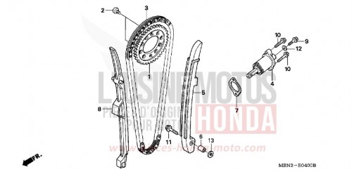 CAM CHAIN/TENSIONER XR650R2 de 2002